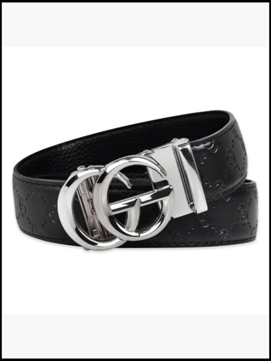 Leather Dress Belt with Automatic Buckle for Business Wear main image 5